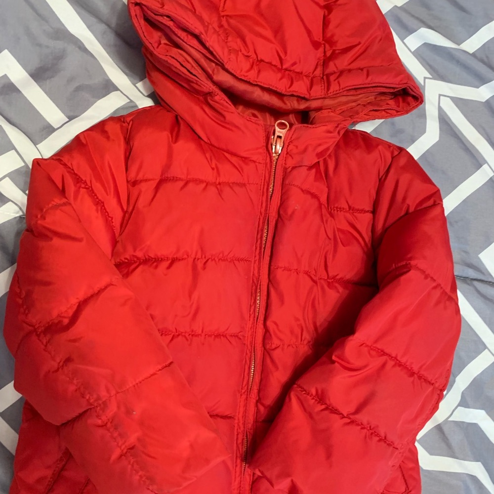 Gap Toddler Girls Red Puffer Coat
